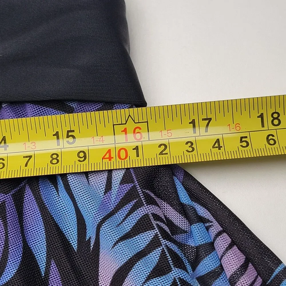 NWT Sothea Plus Size 20W One Piece Swim Dress Black Tummy Control Swimwear - Picture 8 of 9